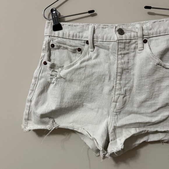 Abercrombie & Fitch White Jean Shorts - Picture 5 of 14